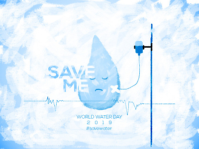 World Water Day art blackonewhitegk branding concept design firebeez illustration illustrator life logo photoshop poster savewater typography vector water waterday