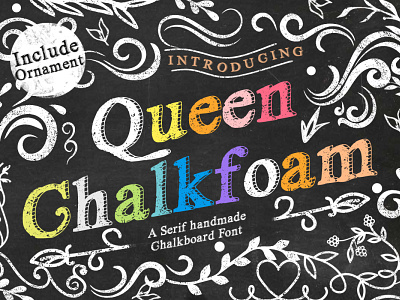 Queen Chalkfoam blackboard board font chalk font chalk type chalk typography chalkboard font chalkboard school font drawing font menu font poster font queen chalkfoam retro serif font slab serif textured vintage whiteboard