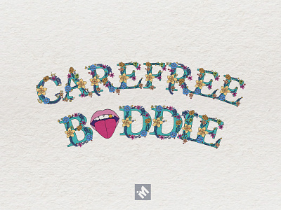 CAREFREE BADDIE branding calligraphy care carefree baddie design flower fonts home illustration lady logo shop women