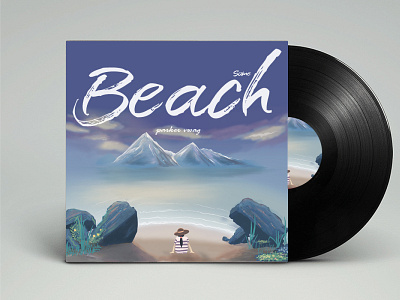 Some Beach beach beautiful font branding cover design cover music cover vinyl design fonts graphic design illustration