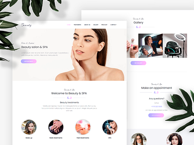 Beauty Salon - Responsive website concept beauty beauty salon nocode responsive design template template design webdesign website builder