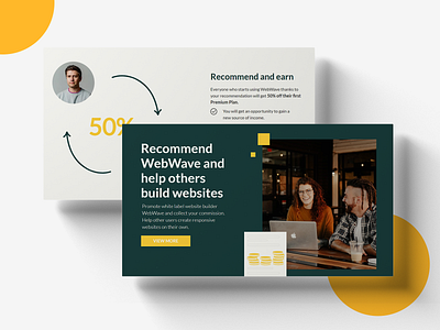 Affiliate Program Landing Page - Recommend and earn affiliate affiliate program landing page landing page design partnership profit recommend website website builder white label