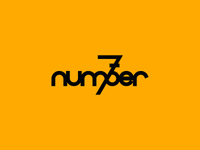 Number 7 branding identity logo logomark typography