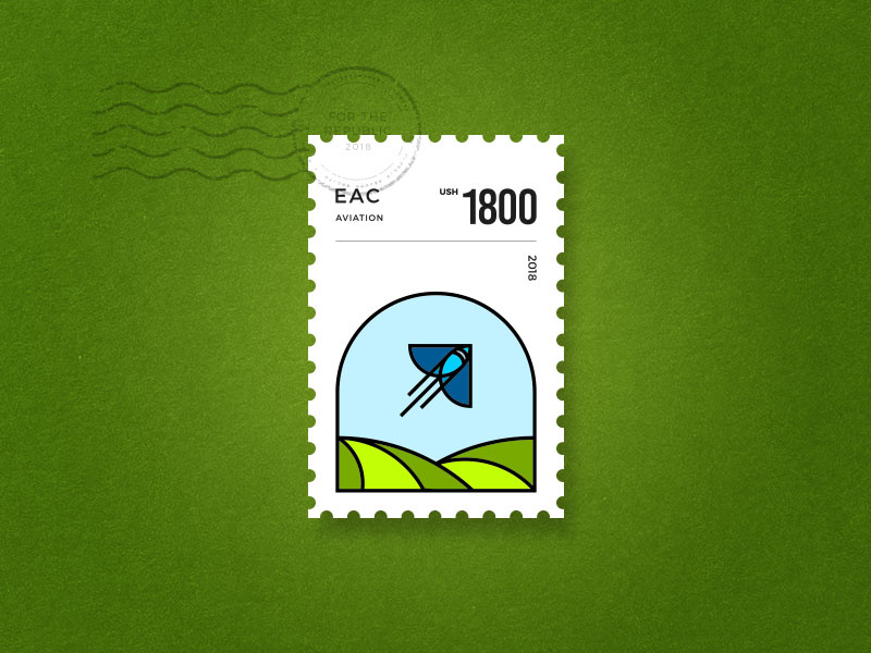 EAC Stamp- Aviation illustration typography logomark logo identity branding