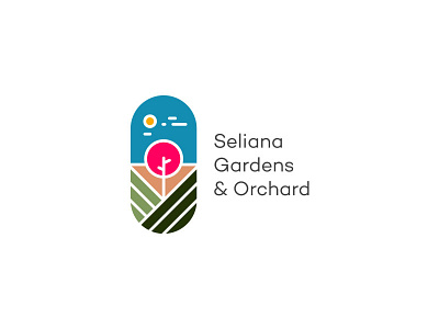 Seliana Gardens & Orchard branding identity illustration logo logomark typography