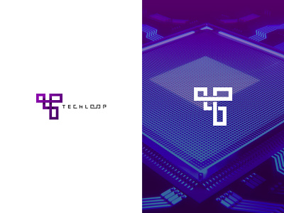 Techloop branding geometric identity line logo logomark minimal