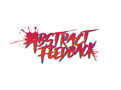 Abstract Feedback Logo 80s band logo logotype music