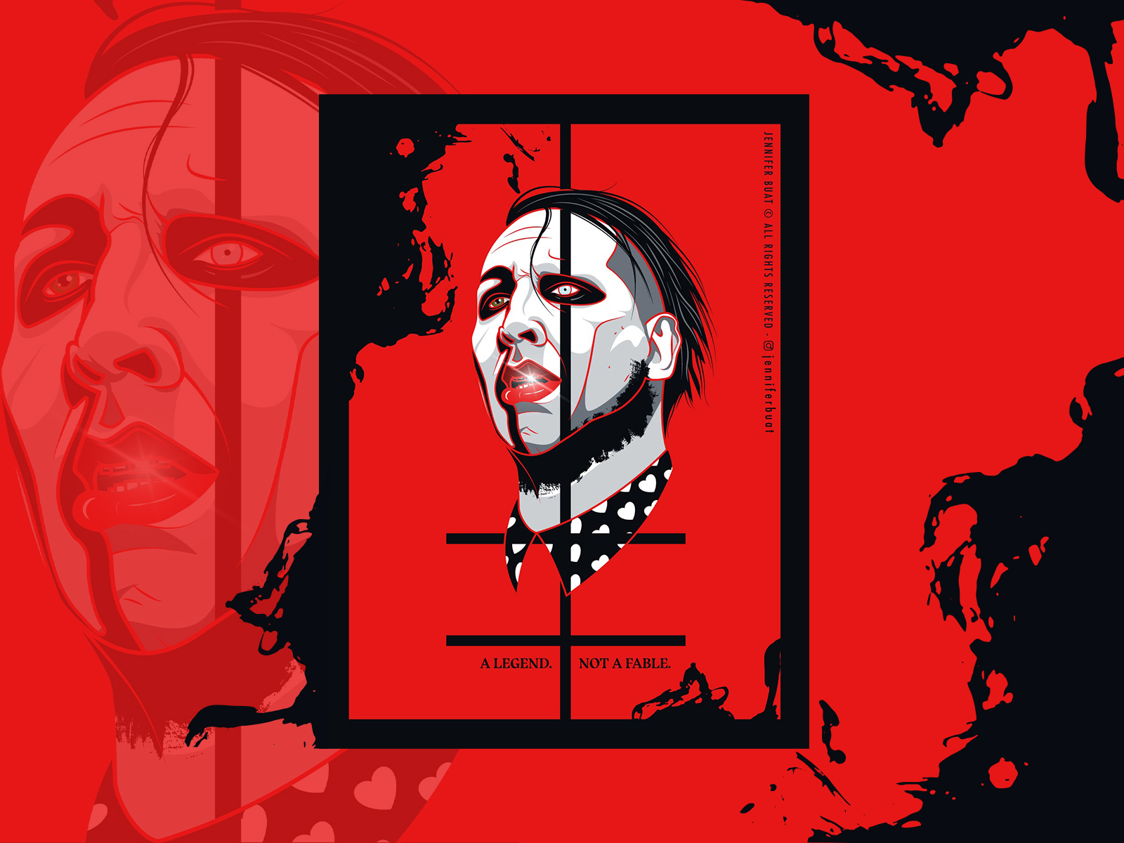 A Legend Not A Fable - Marilyn Manson by Jennifer on Dribbble