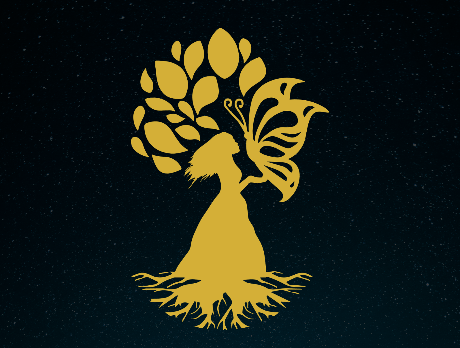 tree woman butterfly logo mark by SADAF PERWAIZ on Dribbble