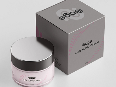 Anti-aging cream label and packaging design