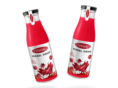 Sorrel juice bottle label design