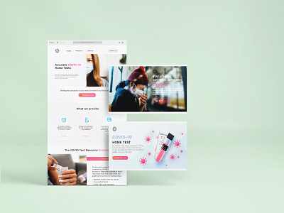 Covid-19 rapid test covid design graphic design hometest illustration landing medical test ui uiux ux