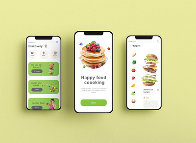 Food mood app app app design branding design illustration landing logo ui ux vector