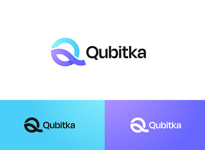 Qubitka Logo agency company design egypt ka logo q qubitka software logo tech