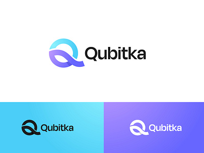 Qubitka Logo agency company design egypt ka logo q qubitka software logo tech