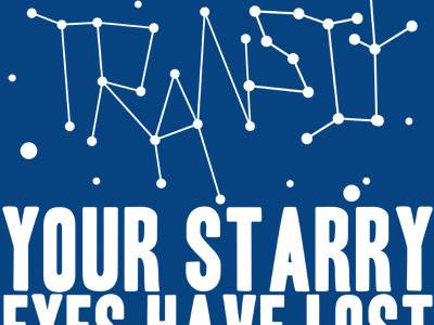 Your Starry Eyes Have Lost Their Shine graphic illustration line music