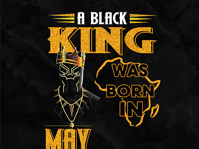 Black King Born in May Vector Tracing Services