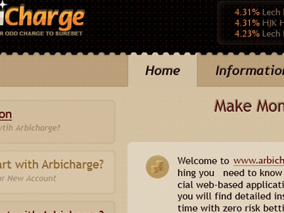 Arbicharge css html ui webdesign
