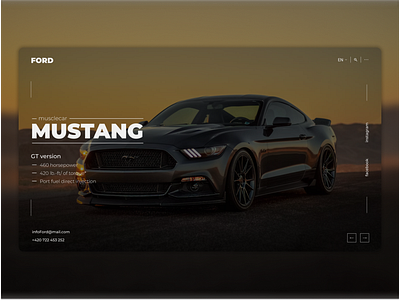 Landing page - Ford Mustang design ford mustang graphic design landing design landing page minimal typography ui ux vector web website