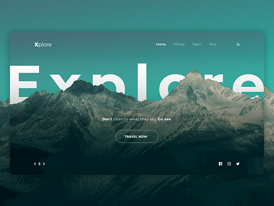 Landing page - Explore design landing page minimal typography ui ux web