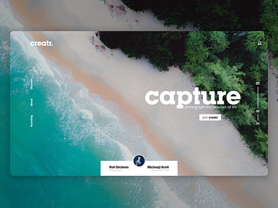 Landing page - creatr.