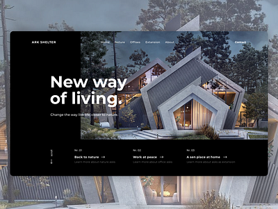 Landing page - ark shelter web design