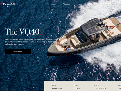 Vanquish Yachts | Re-Branding & Web-Design motion graphics ui website