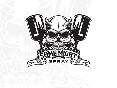 Spray Skull Logo