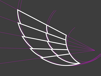 Wing Construction flat icon illustration in progress line drawing