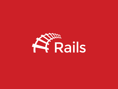 Ruby on Rails Logo Proposal logo montserrat open source rails red