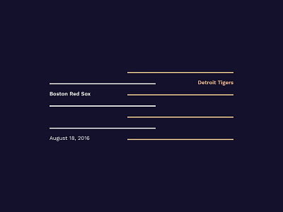 Red Sox Scores: August 18, 2016 baseball data data visualisation data viz infographic minimal snake sports