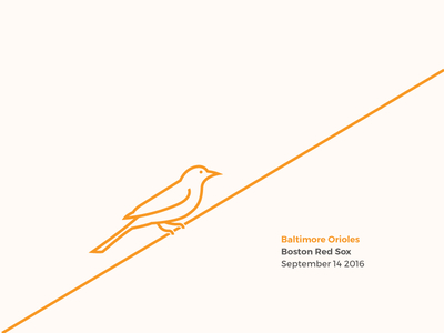 Red Sox Scores: September 14, 2016 baseball bird data data visualization data viz illustration minimal minimalism sports