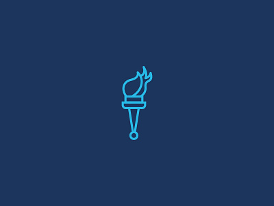 Torch of Liberty geometric icon illustration torch