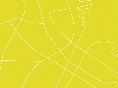 Abstract Map Thing print yellow