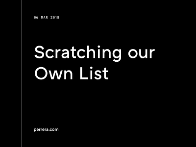 Scratching Our Own List app article blog