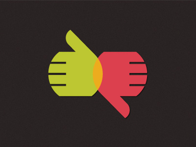 Thumbs Up & Down green icon red yellow