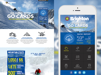 Brighton brighton mobile parallax responsive ski ski resort snowboarding website