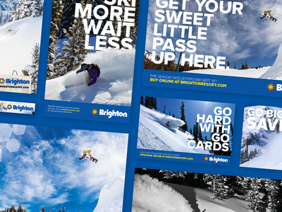 Brighton print campaign advertising brighton print ski snowboarding