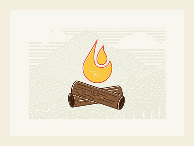 It's a fire campfire flames illustration wood