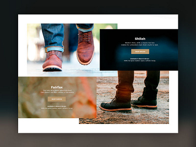 Boot select boots ecommerce homepage leather yo ui website