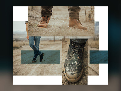 Style grid art direction boots ecommerce leather yo product ui website