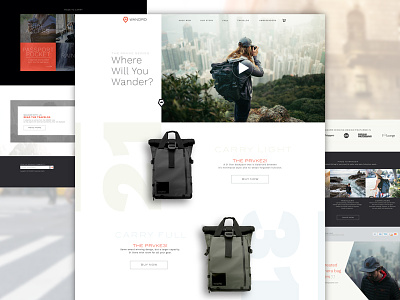 WANDRD Homepage art direction ecommerce homepage photography product web design