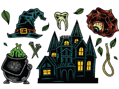 halloween flash icon castle celebration halloween halloween design hand drawn horror icon icon design icon set illustraion scary set