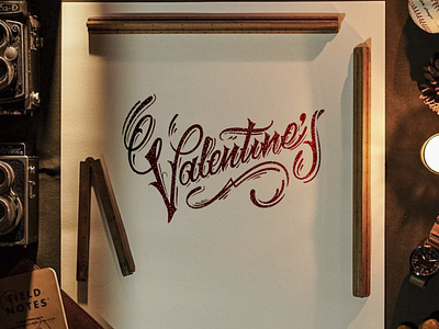 valentine hand lettering