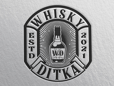 WHISKY MOCKUP alcohol badge bikes branding design hand drawn illustraion logo logodesign retro vector vintage whisky