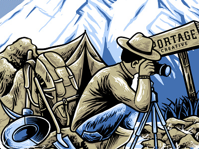 portage mountain outdoor photographer illustration