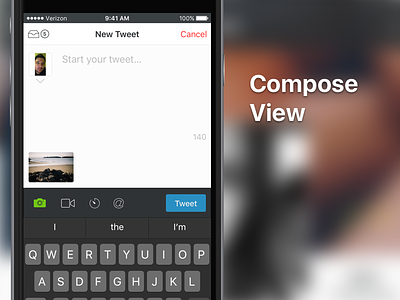 TBA Twitter App - Compose View
