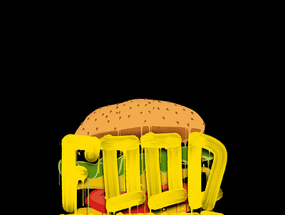 FOOD JUNKIE design illustration typography