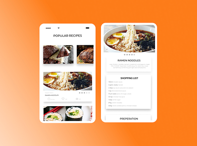 Recipe App UI Design! design minimal ui ux