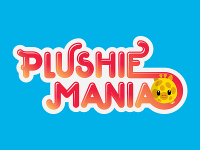 Plushie Mania - Game Logo brand cute facebook game games giraffe gradient instant kawaii logo messenger plushie